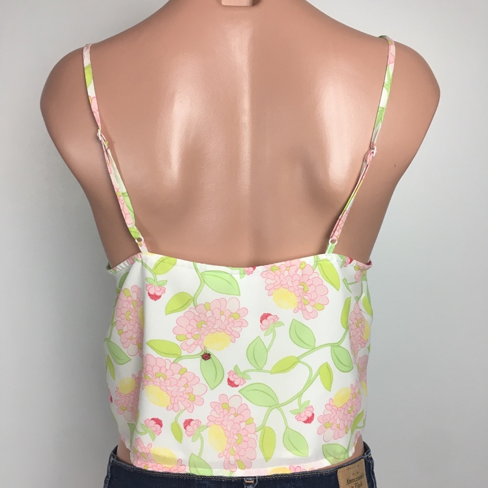 🛍 H&M | Floral Print Crop Tank | Size 8 - Picture 5 of 8